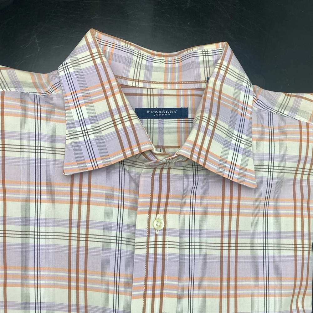 Mens Burberry shirt, plaid  17L